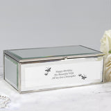 Personalised Butterflies Mirrored Jewellery Box - The Flower & Gift Yard