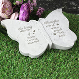 Personalised Butterfly Shape Garden Memorial Stone - The Flower & Gift Yard