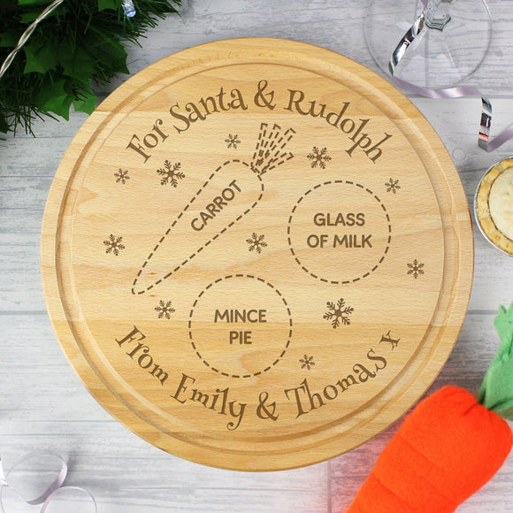 Personalised Christmas Eve Mince Pie Board - The Flower & Gift Yard
