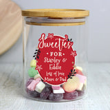 Personalised Christmas Glass Jar with Bamboo Lid - The Flower & Gift Yard