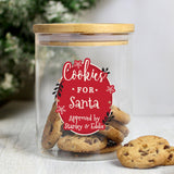 Personalised Christmas Glass Jar with Bamboo Lid - The Flower & Gift Yard