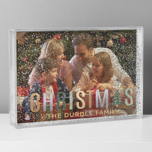 Personalised Christmas Glitter Shaker Photo Frame - The Flower & Gift Yard