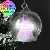 Personalised Christmas Message LED Angel Bauble - The Flower & Gift Yard