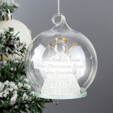 Personalised Christmas Message LED Angel Bauble - The Flower & Gift Yard