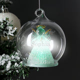 Personalised Christmas Message LED Angel Bauble - The Flower & Gift Yard