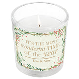 Personalised Christmas Scented Jar Candle - The Flower & Gift Yard