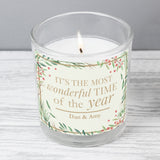 Personalised Christmas Scented Jar Candle - The Flower & Gift Yard