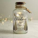 Personalised Christmas Tree LED Glass Jar - The Flower & Gift Yard