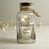 Personalised Christmas Tree LED Glass Jar - The Flower & Gift Yard
