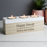Personalised Classic Triple Tealight Holder - The Flower & Gift Yard