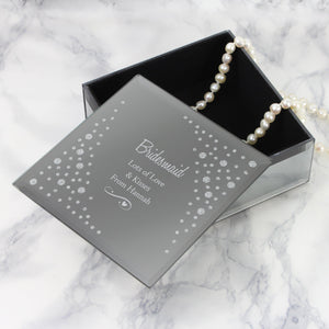 Personalised Diamante Glass Trinket Box - The Flower & Gift Yard