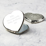 Personalised Diamante Heart Compact Mirror - The Flower & Gift Yard