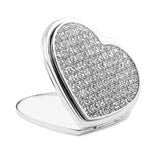 Personalised Diamante Heart Compact Mirror - The Flower & Gift Yard