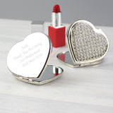 Personalised Diamante Heart Compact Mirror - The Flower & Gift Yard