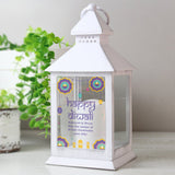 Personalised Diwali White Lantern - The Flower & Gift Yard
