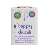 Personalised Diwali Wooden Tealight Holder - The Flower & Gift Yard