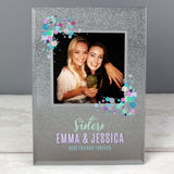 Personalised Festival Style 4x4 Glitter Glass Photo Frame - The Flower & Gift Yard