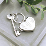 Personalised Floral Heart Photo keyring - The Flower & Gift Yard
