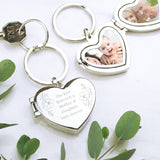 Personalised Floral Heart Photo keyring - The Flower & Gift Yard