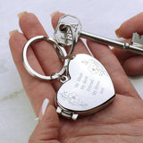 Personalised Floral Heart Photo keyring - The Flower & Gift Yard
