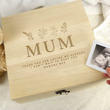 Personalised Floral Wooden Keepsake Box - The Flower & Gift Yard