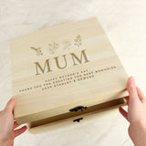 Personalised Floral Wooden Keepsake Box - The Flower & Gift Yard