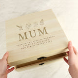 Personalised Floral Wooden Keepsake Box - The Flower & Gift Yard
