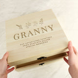 Personalised Floral Wooden Keepsake Box - The Flower & Gift Yard