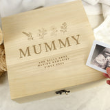 Personalised Floral Wooden Keepsake Box - The Flower & Gift Yard