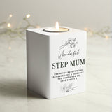 Personalised Floral Wooden Tealight Holder - The Flower & Gift Yard