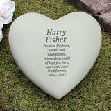 Personalised Heart Memorial Garden Stone - The Flower & Gift Yard