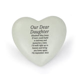Personalised Heart Memorial Garden Stone - The Flower & Gift Yard