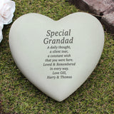 Personalised Heart Memorial Garden Stone - The Flower & Gift Yard