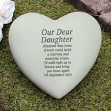 Personalised Heart Memorial Garden Stone - The Flower & Gift Yard