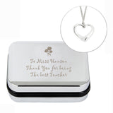 Personalised Heart Necklace and Box - The Flower & Gift Yard