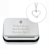 Personalised Heart Necklace and Box - The Flower & Gift Yard