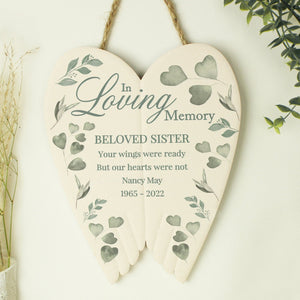 Personalised In Loving Memory Ceramic Wings - The Flower & Gift Yard
