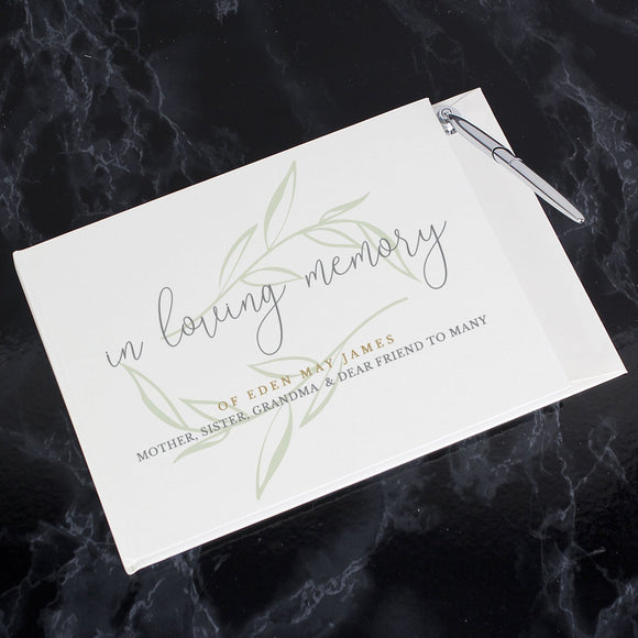Personalised In Loving Memory Guest Book - The Flower & Gift Yard