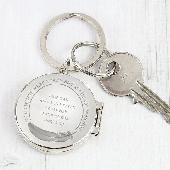 Personalised In Loving Memory Round Photo Keyring - The Flower & Gift Yard