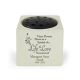 Personalised Life & Love Memorial Vase - The Flower & Gift Yard