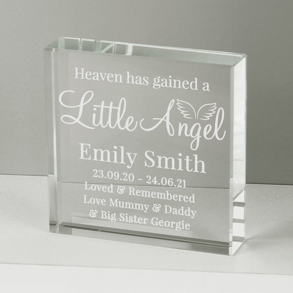 Personalised Little Angel Crystal Token - The Flower & Gift Yard