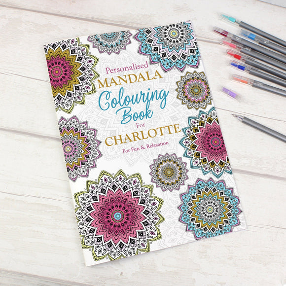 Personalised Mandala Colouring Book - The Flower & Gift Yard