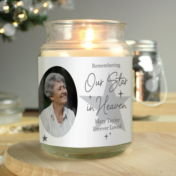 Personalised Memorial Jar Candle - The Flower & Gift Yard