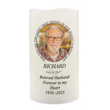 Personalised Memorial LED Candle - The Flower & Gift Yard