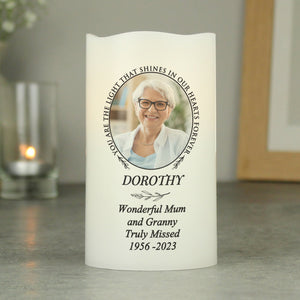 Personalised Memorial LED Candle - The Flower & Gift Yard