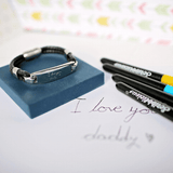 Personalised Men's Woven Leather Bracelet - The Flower & Gift Yard