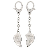 Personalised Mother Daughter Two Heart Keyring - The Flower & Gift Yard