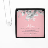 Personalised Mum Sentiment Necklace and Box - The Flower & Gift Yard