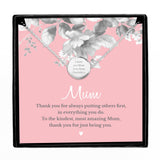 Personalised Mum Sentiment Necklace and Box - The Flower & Gift Yard