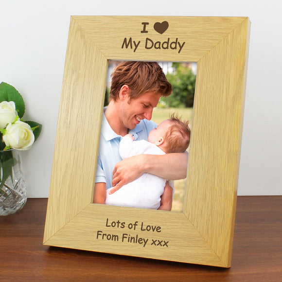 Personalised Oak Finish Photo Frame - The Flower & Gift Yard